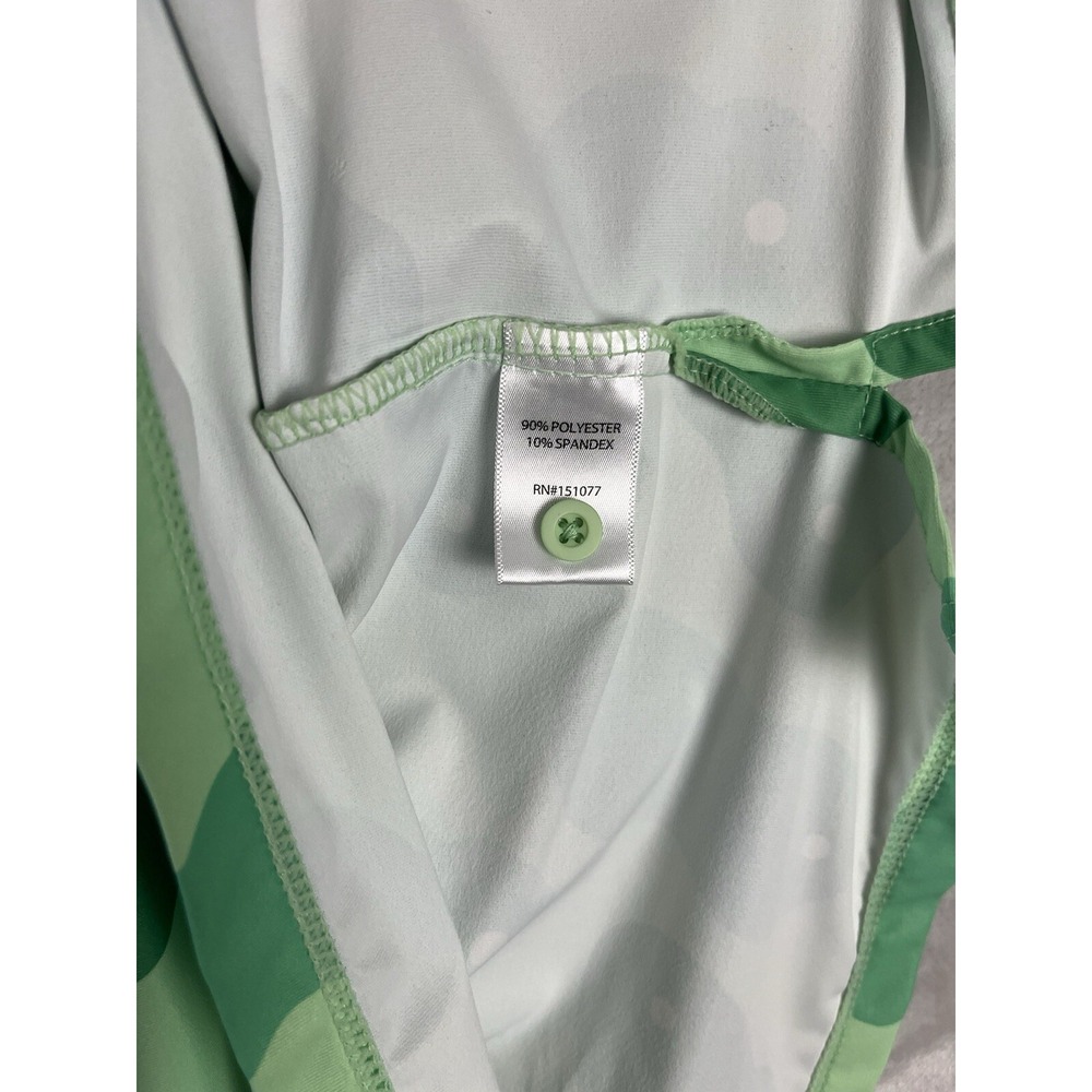 SOSIK Men Golf Polo XL Green Golf Putting Print Stretch Short Sleeve Performance - Picture 9 of 12